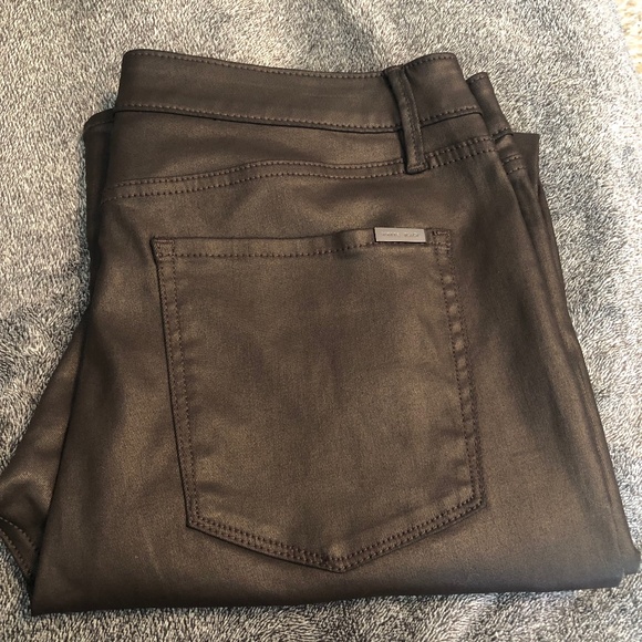 White House Black Market Denim - WHBM High-Rise  Coated  Skinny Jeans size 12 Long